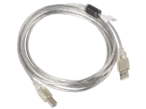 Lanberg - USB-kabel - USB (hane) till USB typ B (hane) - USB 2.0 - 3 m - transparent