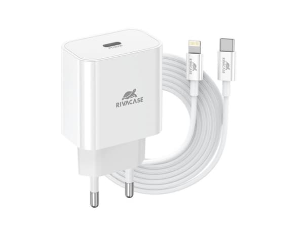 Rivacase PS4101, Automatisk, AC, 1 m, Vit