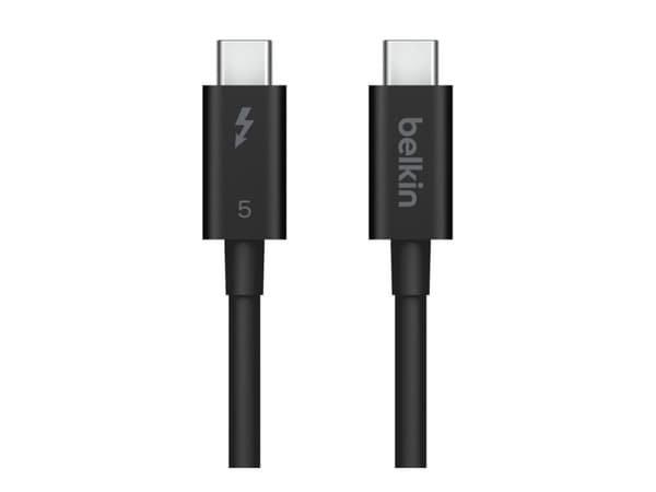 Belkin CONNECT - Thunderbolt-kabel - Thunderbolt 5 (hann) til Thunderbolt 5 (hann) - USB4 / Thunderbolt 3 / Thunderbolt 4 / Thunderbolt 5 / Display...