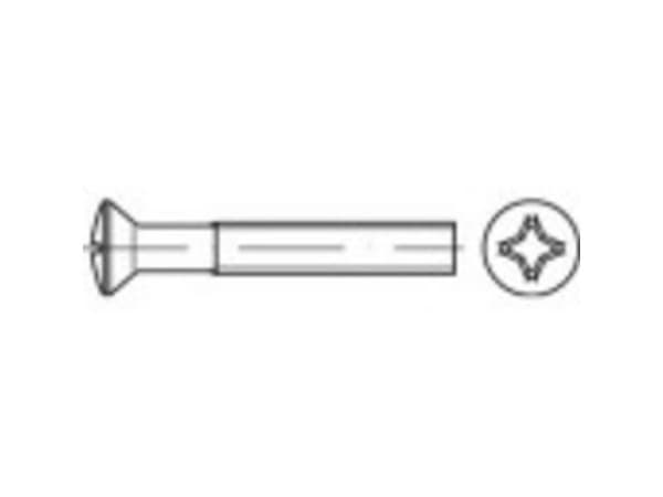 TOOLCRAFT countersunk linsehodeskruer Philips M3 35 mm galvanisert 2000 stk