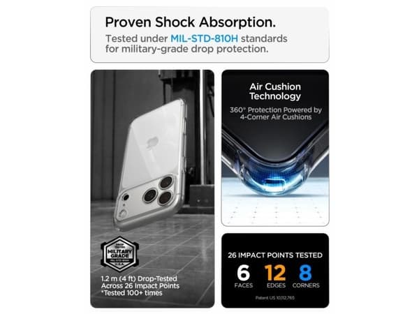 Spigen Ultra Hybrid Case for iPhone 18 Pro / 17 Pro - Transparent