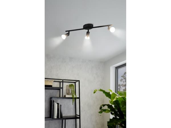 EGLO BUZZ LED spotskinne 3L i sort