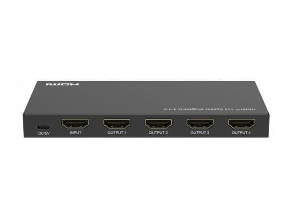 MicroConnect - Splitter - 4K@60Hz, 4:4:4 - 4 x HDMI - stasjonær