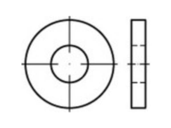 Aluslevy 31 mm 68 mm Teräs 10 kpl TOOLCRAFT 140957