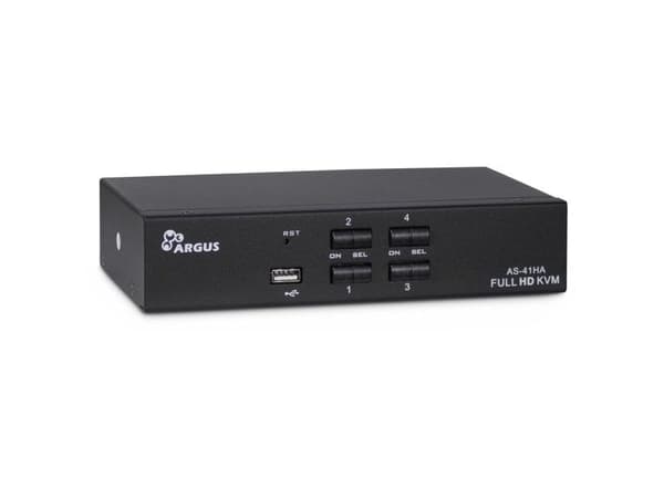 Argus KVM AS-41HA - KVM / lydsvitsj - 4 x KVM/lyd - stasjonær