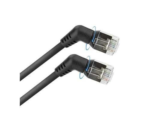 ACT CAT6A U/FTP SLIM R360 kabel, 5.0 m, sort