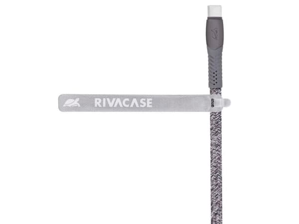 Rivacase PS 6102 GR12, 1,2 m, USB C, USB A, USB 2.0, 0,48 Gbit/s, Grå
