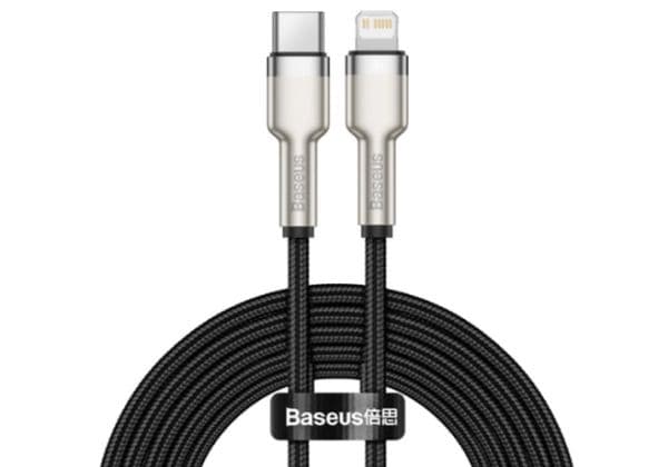 Baseus Cafule, 1 m, Lightning, USB C, Hanstik, Svart