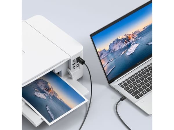 USB-kabel Wozinsky USB-B til USB-C 1 m svart (5907769376658)