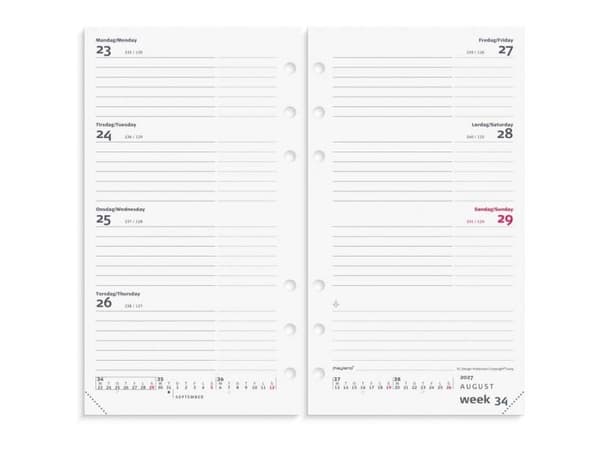 Veckokalender System PP International tvärformat REFILL 2027