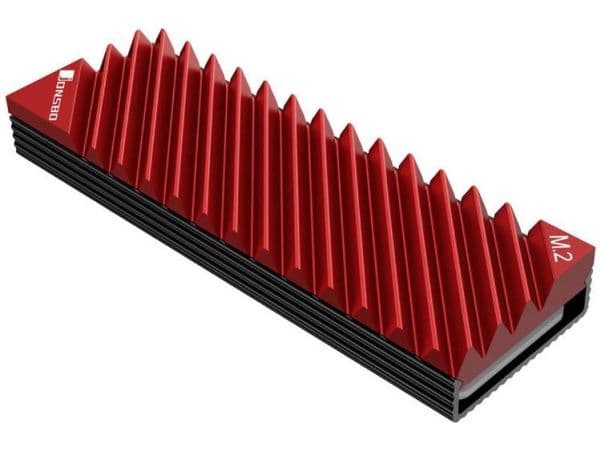 Jonsbo M.2-3 RED, Kjøleribbe/Radiator, Sort, Rød