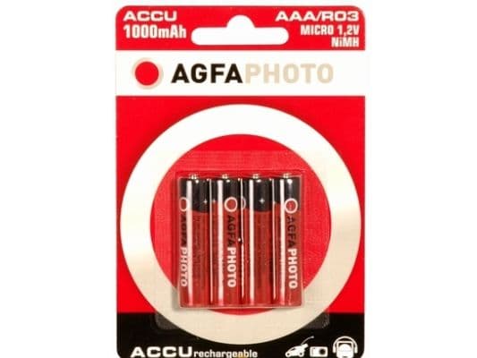 AGFAPHOTO - Batteri 4 x AAA - NiMH - (oppladbart) - 1000 mAh