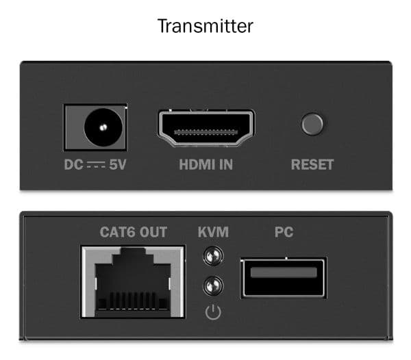 DIGITUS - Extender Set - KVM / lydutvider - HDMI, 1GbE, USB - over CAT 6 - USB - opp til 70 m