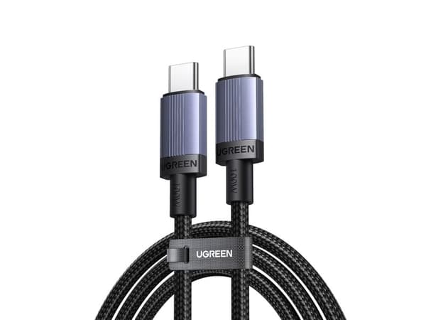 Ugreen L528 100W 1 m USB-C till USB-C-kabel - grå