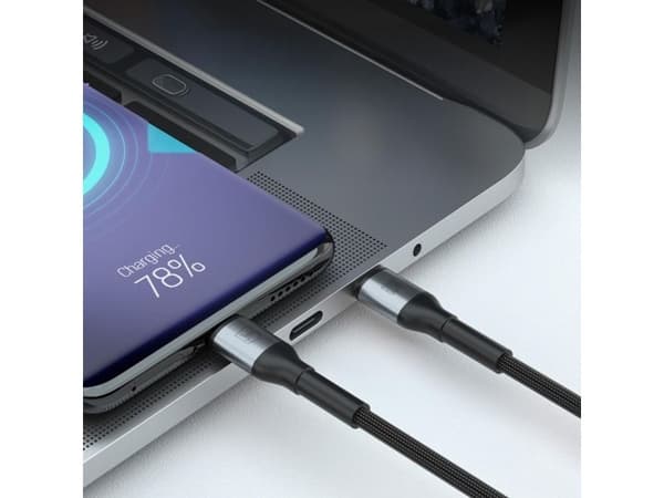 3mk Hyper Cable N-SERIES USB-C / USB-C 3m PD 3.0 QC 3.0 20V/3A 60W - svart