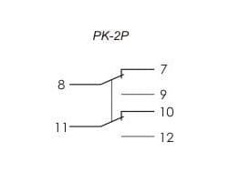 F&F elektromagnetiskt relä 12V 2x8A - PK2P12