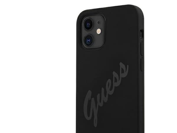 Guess GUHCP12SLSVSBK iPhone 12 mini 5,4" czarny/black hardcase Script Vintage