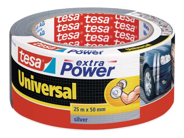Tejp tesa extra power universal, 50 mm x 25 m, silver