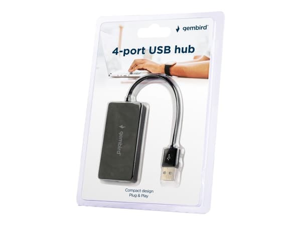 Gembird UHB-U2P4-04 - Hub - 4 x USB 2.0 - stasjonær