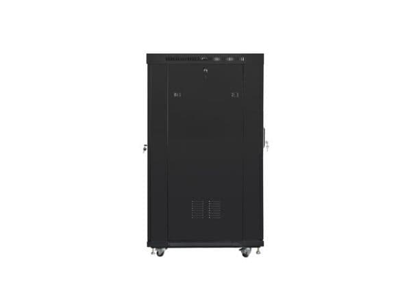 19" 22U 800X1000 SVART LANBERG GLASDÖRR (FLAT PACK) V2