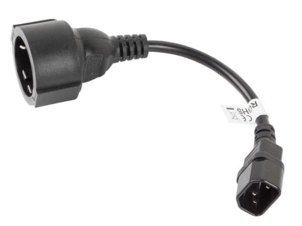 Lanberg CA-C14E-10CC-0018-BK, 0,18 m, C14 liitin