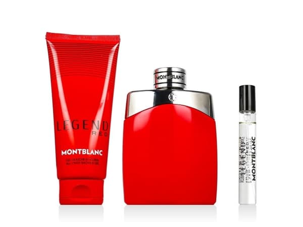 Montblanc Legend Red Eau De Parfum Set 100ml Spray 75ml Mini 100ml Shower Gel
