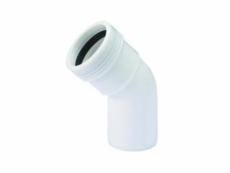 Wavin PP böj 45 grader Ø 40 mm vit