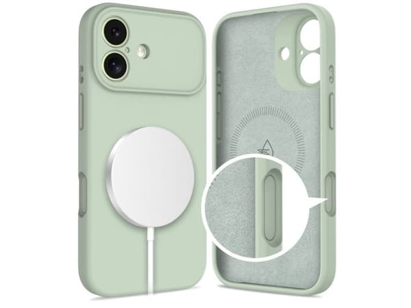Tech-Protect silikonskal med MagSafe för iPhone 17 - grön