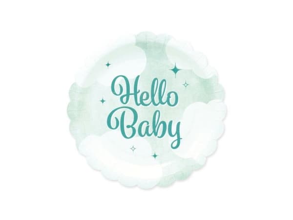 Hello Baby papp-tallerkener, mint 19 cm