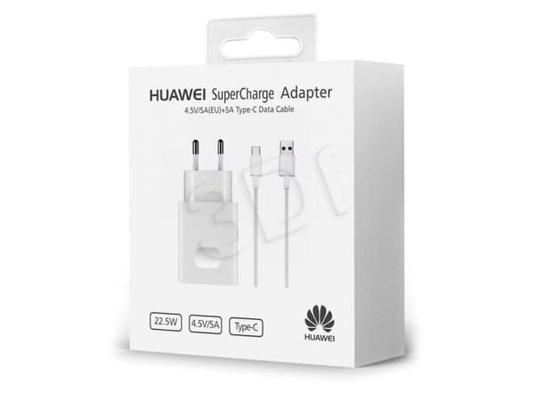 Huawei AP81 - Strømadapter - 22.5 watt - 5 A - QC (USB) - på kabel: USB-C - hvit