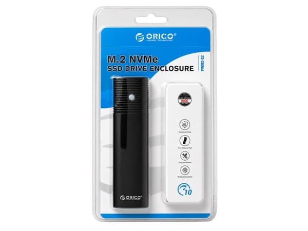 M.2 NVME USB-C 10Gbps Diskbrønn - Svart