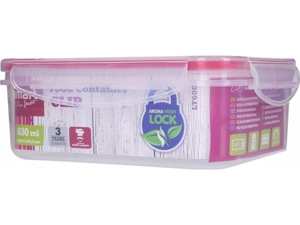 Lamart LT6009, Container, Rektangulär, 1,3 l, Translucent, Plast, Kött