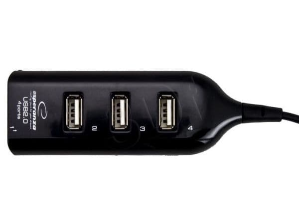 Esperanza EA116 - Hubb - 4 x USB 2.0 - skrivbordsmodell
