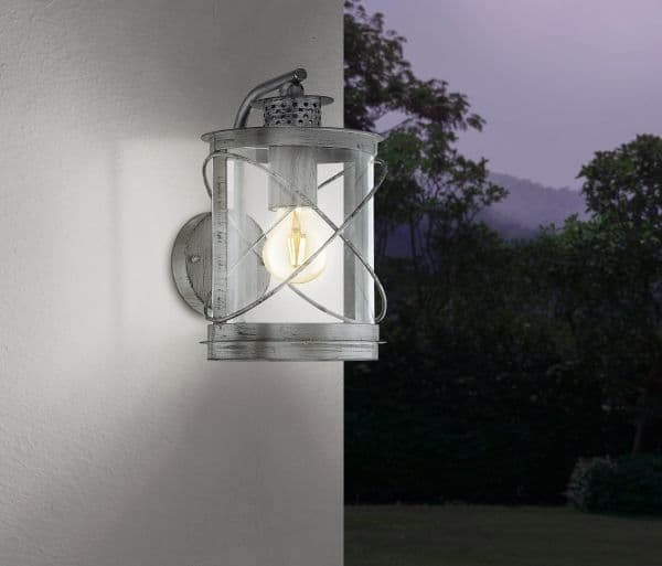 EGLO HILBURN 1 ute vegglampe, antikk grå