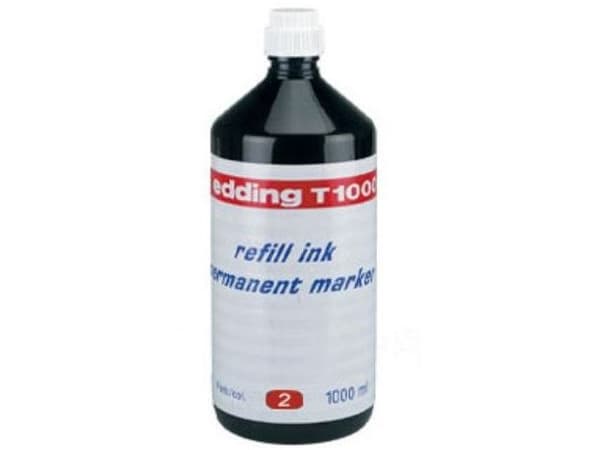 edding refill muste, varten: permanent marker, kirjoitusväri: punainen (4-T1000002)