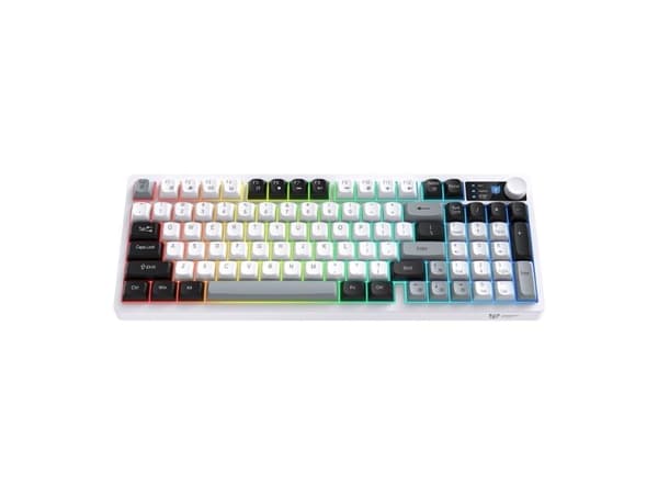 Onikuma MT902 2.4G spelkeyboard (svart/vit)