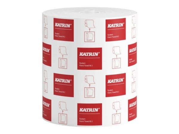 Handduksrullar Katrin 58198 2-lagers 170 m vit (6 st)