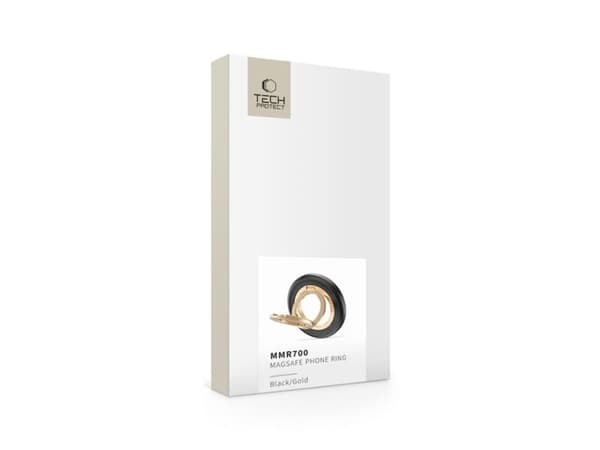 TECH-PROTECT MMR700 LAMANO magnetisk MagSafe phone ring – sort/guld