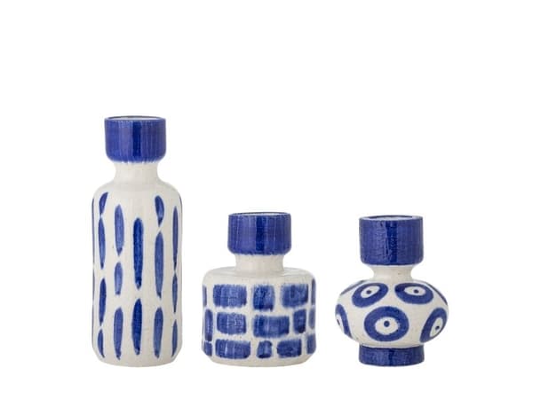 CREATIVE COLLECTION Romane vase, blå, steingods