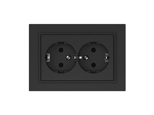 SOCKET TWO PLACESRP16-021 QR1000 BLACK