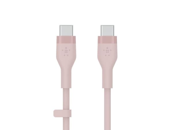 Belkin BOOST?CHARGE Flex, 2 m, USB C, USB C, USB 2.0, Vaaleanpunainen