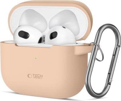 Tech-Protect silikonhake for Apple AirPods 3 kaffe latte