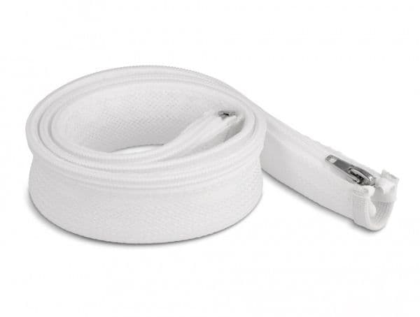 Delock - Flätad ärm - 30 mm diameter med blixtlås - 1 m - vit