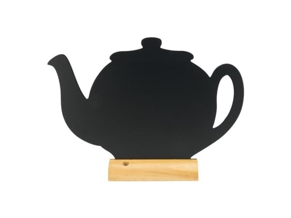 Securit® silhuet TEAPOT bordskilt i sort