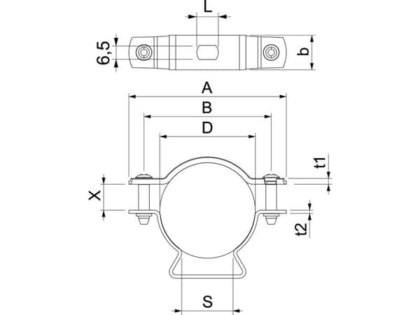 Obo Bettermann =, Rustfrit stål, Rustfrit stål, 8 mm, 1,5 mm