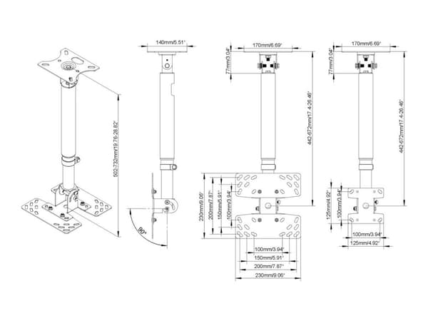 VISION Ceiling Mount VESA 200x200