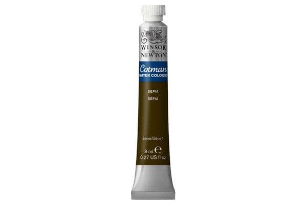 Cotman akvarellmaling 8 ml Sepia 609