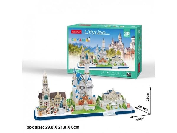 Cubicfun 3D-puslespill City Line Bayern