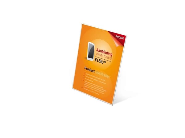 Peleman Print & klæb display A4 - karton, hvid - (30 stk.)