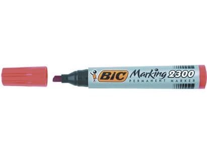 Pysyvä merkki BIC 2300, vino, punainen